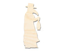 Unfinished Wood Plague Doctor With Lantern Shape | DIY Craft Cutout | up to 46" DIY