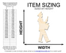 Unfinished Wood Band Dummer Player Shape | DIY Craft Cutout | up to 46" DIY