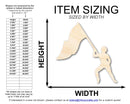 Unfinished Wood Color Guard Shape | DIY Craft Cutout | up to 46" DIY