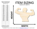 Unfinished Wood Muscle Man Shape | DIY Craft Cutout | up to 46" DIY