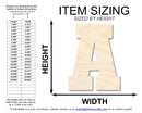 Unfinished Wood Varsity Team Font - A Shape | DIY Craft Cutout | up to 46" DIY
