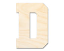 Unfinished Wood Varsity Team Font - D Shape | DIY Craft Cutout | up to 46" DIY