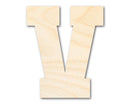 Unfinished Wood Varsity Team Font - V Shape | DIY Craft Cutout | up to 46" DIY