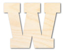 Unfinished Wood Varsity Team Font - W Shape | DIY Craft Cutout | up to 46" DIY