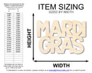 Unfinished Wood MardiGras Shape | DIY Craft Cutout | up to 46" DIY