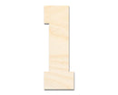Unfinished Wood Varisty Number One Shape | DIY Craft Cutout | up to 46" DIY