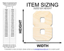 Unfinished Wood Varisty Number Eight Shape | DIY Craft Cutout | up to 46" DIY