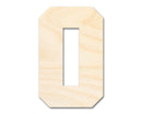 Unfinished Wood Varisty Number Zero Shape | DIY Craft Cutout | up to 46" DIY