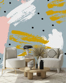 Dots and Multicolored Pattern Wallpaper