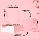 3D Flamingo Glass Mugs