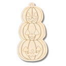 Unfinished Wood Etched Stacked Jack o 'Lantern  Shape | Paint By Line Crafts | up to 30" DIY