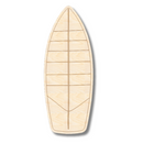 Unfinished Wood Etched Striped Surfboard Shape | Paint By Line Crafts | up to 30" DIY