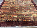 Couristan Rug 8x11 Brown Contemporary Wool Belgium Power Loomed Carpet