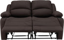 58 Inch Double Wall Hugger Theater Recliner Sofa, Chocolate