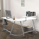 Vista L Shape Desk With Removable Monitor Stand White