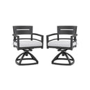 Outdoor Patio Swivel Rocker With Outdoor Grade Sunbrella Fabric Cushions (Set of 2) - Ember Black