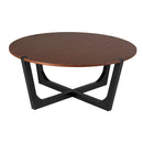 ACACIA SOLID WOOD COFFEE TABLE,BROWN & BLACK COLOR