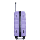 Expandable 3 Piece Luggage Sets PC Lightweight & Durable Suitcase with Two Hooks, Spinner Wheels, TSA Lock, (21/25/29) Purple