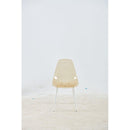 dining chair,set of 4,metal leg,plastic seat,transparent yellow