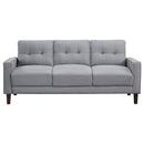 Bowen 2-piece Upholstered Track Arm Tufted Sofa Set Grey