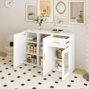 Wood Storage Cabinet, Modern Accent Buffet Cabinet, Free Standing Sideboard and Buffet Storage with Door Buffet Sideboard for Bedroom, Living Room, Kitchen or Hallway
