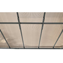 Outdoor Wall-Mounted Gazebo with Sloped Roof Design, UV Protection, and Durable Iron Frame, 14.76x9.22 FT, Gray
