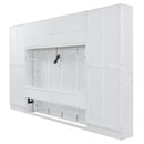 Queen Size Murphy Bed Wall Bed with Closet , Drawers and Shelves, White