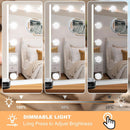 23 Inch Vanity Mirror With Dimmable Lights 10x Magnification