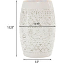 RUBY 12" SIDE TABLE - WHITE