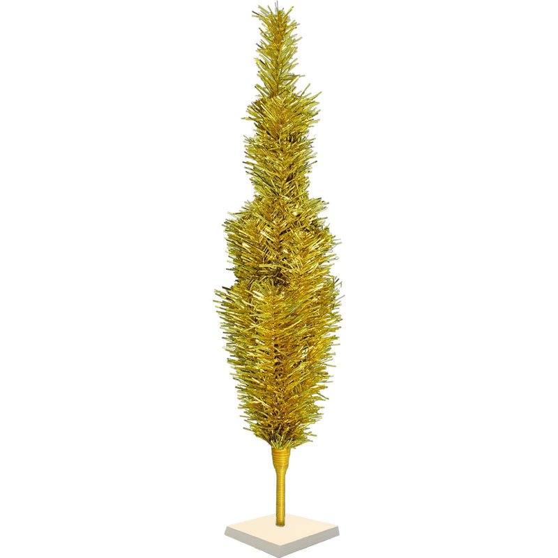 Gold Tinsel Christmas Tree