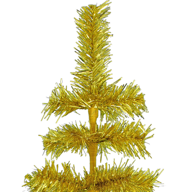 Gold Tinsel Christmas Tree