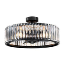 26" Henslee Modern DC Motor Reversible Crystal Fandelier Ceiling Fan with Lighting
