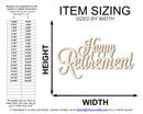 Unfinished Wood Happy Retirement Shape | DIY Craft Cutout | up to 46" DIY