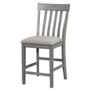 5-piece Counter Height Dining Table Set with Built-in Storage Shelves,Grey(OLD SKU W504S00143)