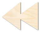 Unfinished Wood Rewind Shape | DIY Craft Cutout | up to 46" DIY
