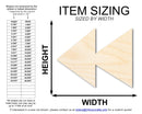 Unfinished Wood Rewind Shape | DIY Craft Cutout | up to 46" DIY