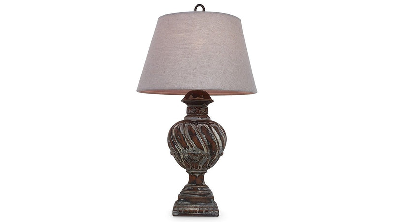 Lovecup Antique Rustic Wood Table Lamp