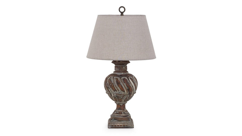 Lovecup Antique Rustic Wood Table Lamp