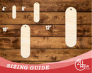 Unfinished Wood Oval Bookmark Shape | DIY Craft Cutout | up to 12" DIY
