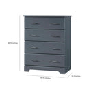 Brookside 4 Drawer Dresser Gray Greenguard Gold Certified