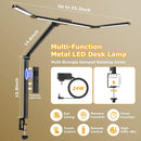 LED Desk Lamp With Clamp Stepless Dimming Home Office