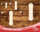 Unfinished Wood Pointed And Curved Bookmark Shape | DIY Craft Cutout | up to 12" DIY