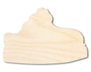 Unfinished Wood Platform Slipper Shape | DIY Craft Cutout | up to 46" DIY