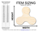 Unfinished Wood Fidget Spinner Shape | DIY Craft Cutout | up to 46" DIY