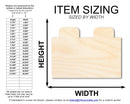 Unfinished Wood Building Block Shape | DIY Craft Cutout | up to 46" DIY