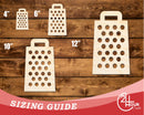 Unfinished Wood Cheese Grater Shape | DIY Craft Cutout | up to 46" DIY