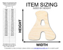 Unfinished Wood Groovy A Font Shape | DIY Craft Cutout | up to 46" DIY
