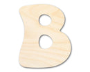 Unfinished Wood Groovy B Font Shape | DIY Craft Cutout | up to 46" DIY