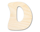 Unfinished Wood Groovy D Font Shape | DIY Craft Cutout | up to 46" DIY