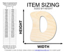 Unfinished Wood Groovy D Font Shape | DIY Craft Cutout | up to 46" DIY